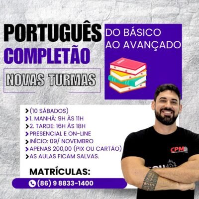 CURSO PORTUGUÊS COMPLETÃO PARA CONCURSOS!