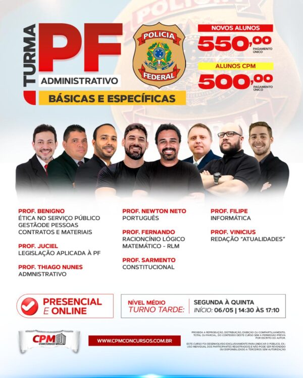 TURMA PF ADMINISTRATIVO SEMANAL