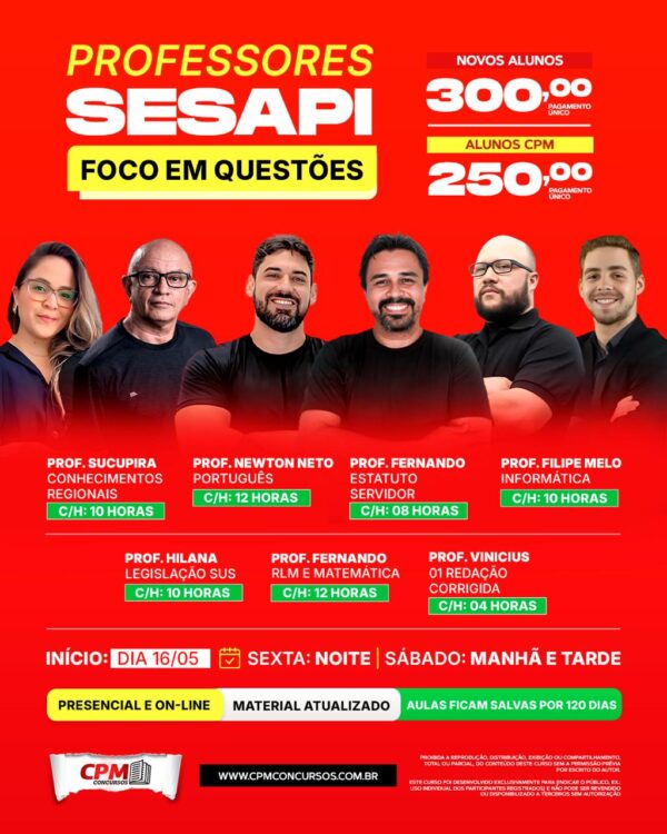 Turma Sesapi foco em questões