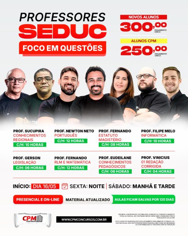 TURMA SEDUC COM FOCO EM QUESTÕES