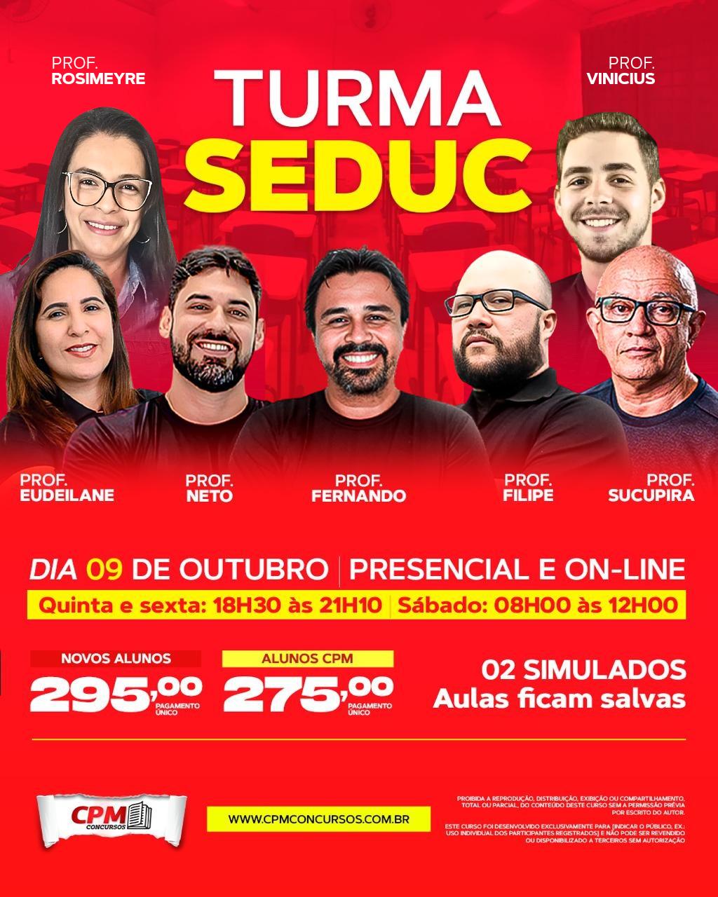 TURMA SEDUC LANÇAMENTO