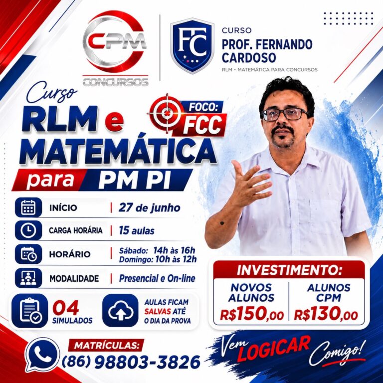 RLM e Matemática para PMPI