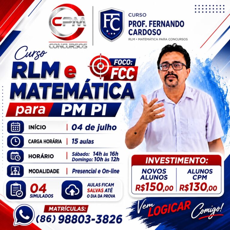 RLM e Matemática para PMPI