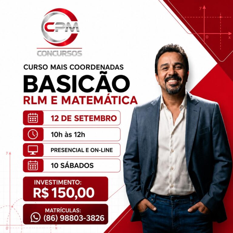 CURSO MAIS COORDENADAS – BASICÃO (RLM E MATEMÁTICA)